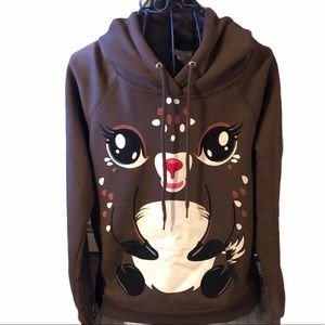 Girls Bear hooded sweatshirt